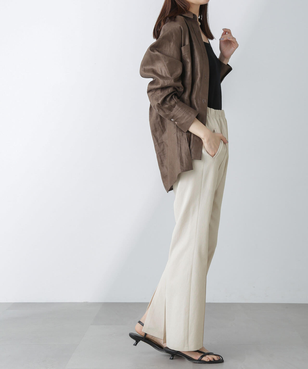 バックスリットトラックパンツ 6694127313