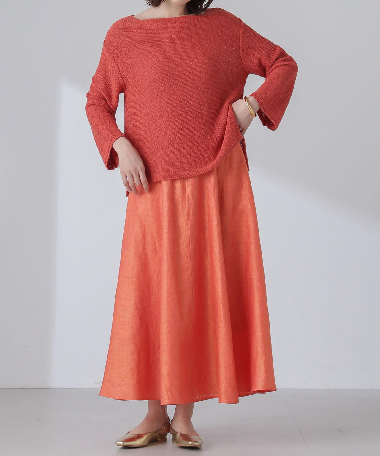 リネンフレアスカート(セットアップ可) 6694130300