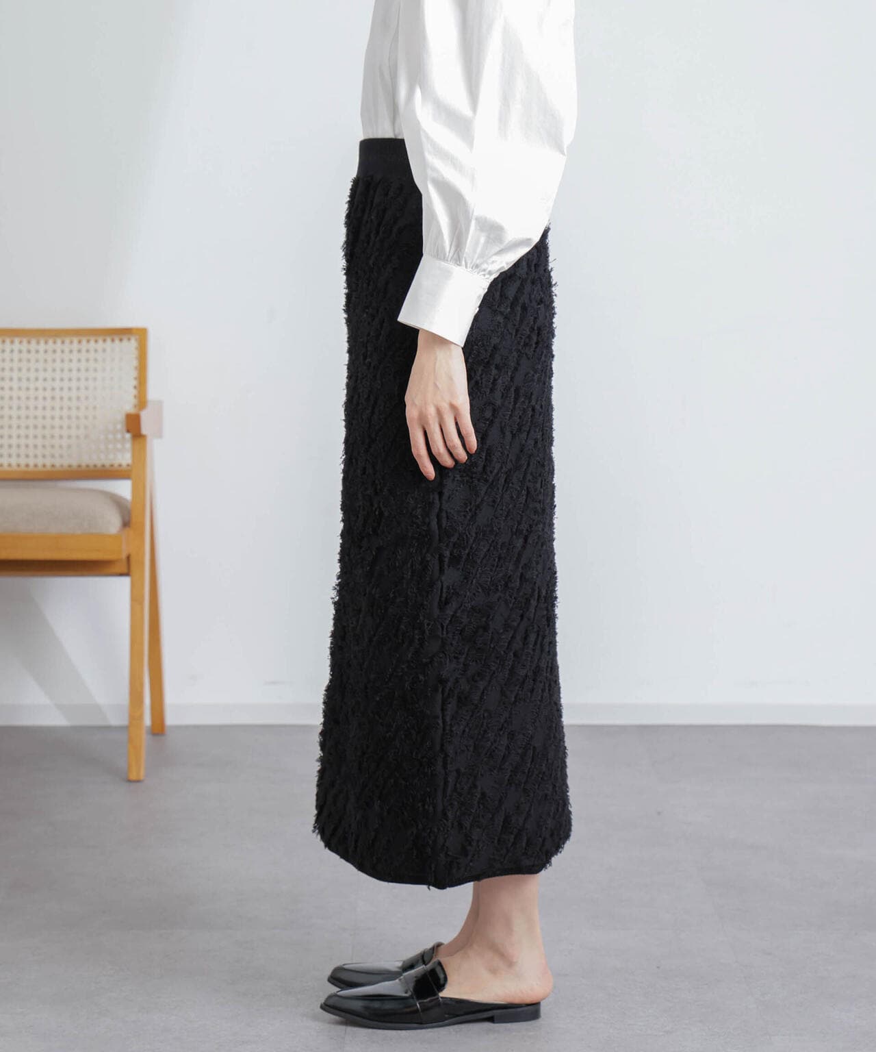フリンジニットスカート(セットアップ可) 6694130303