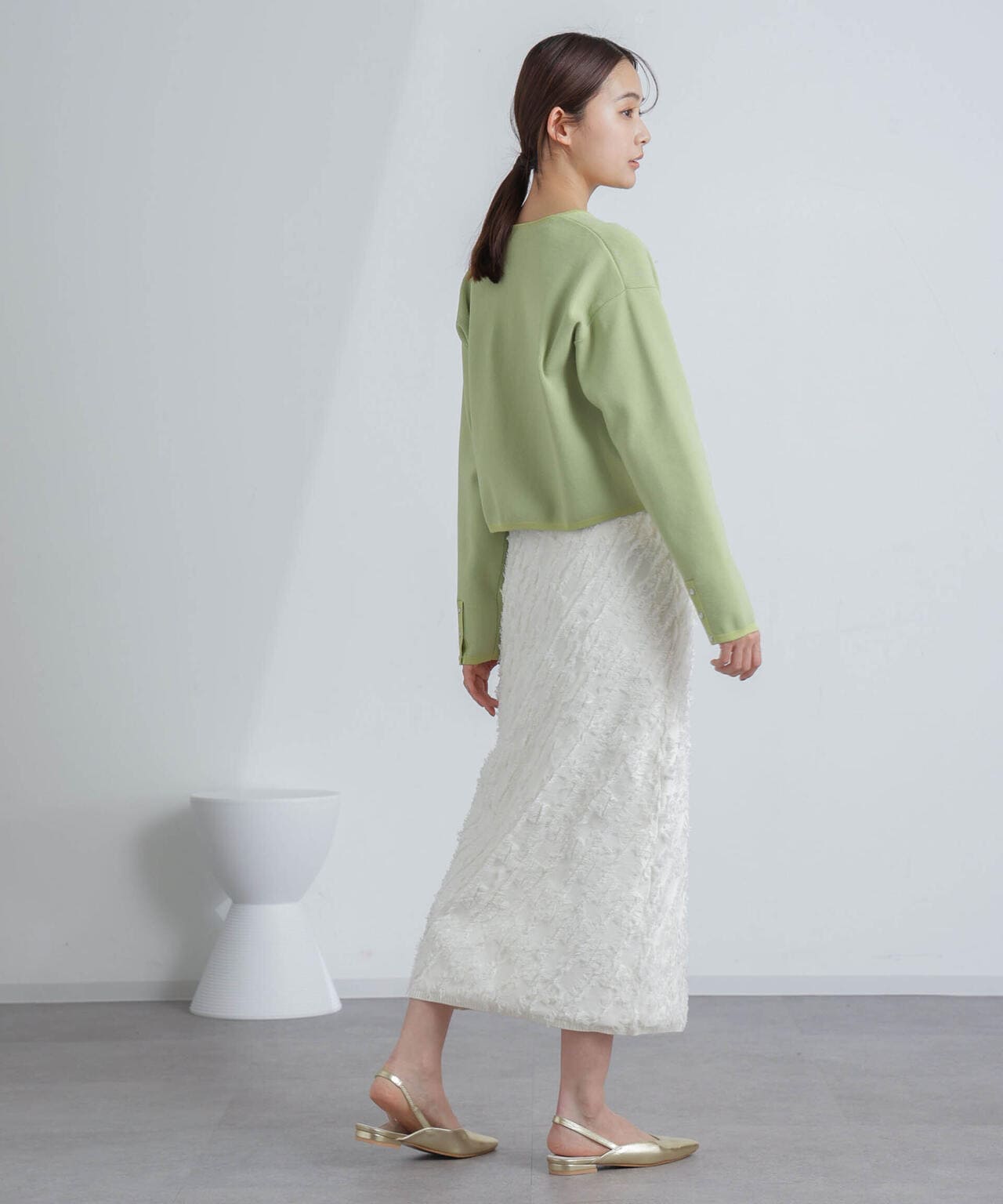 フリンジニットスカート(セットアップ可) 6694130303