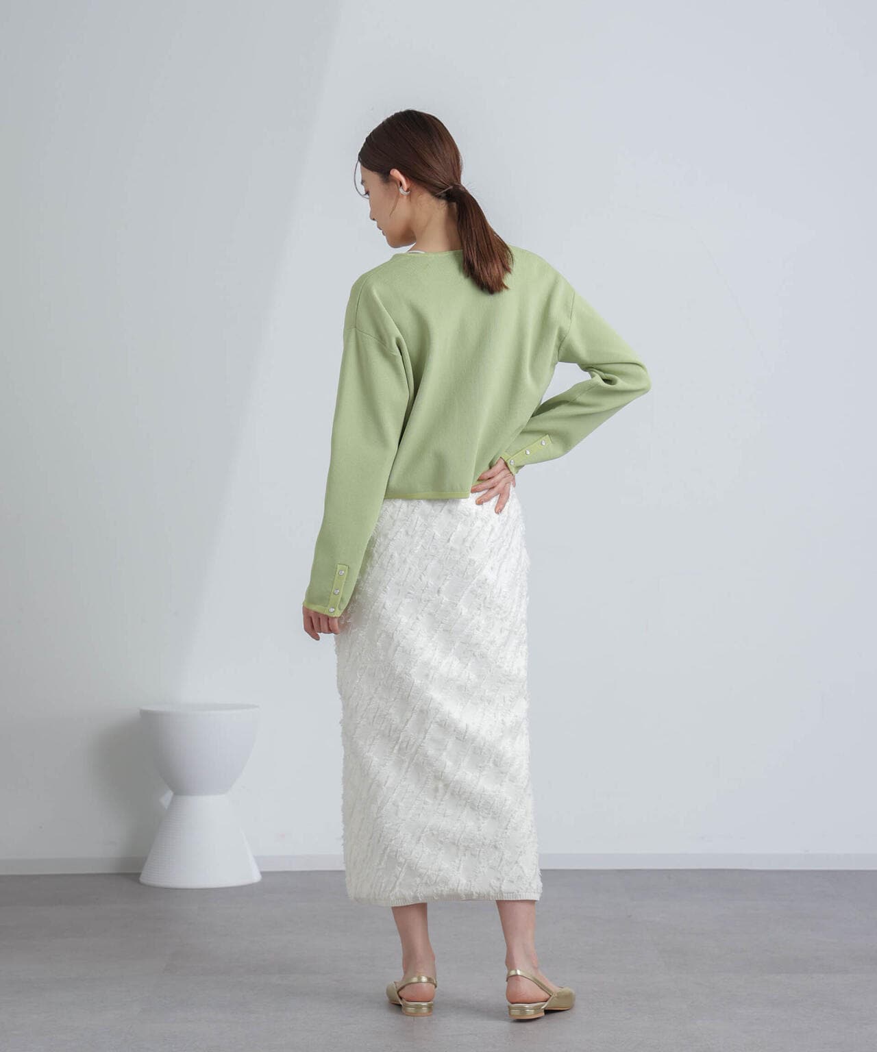 フリンジニットスカート(セットアップ可) 6694130303