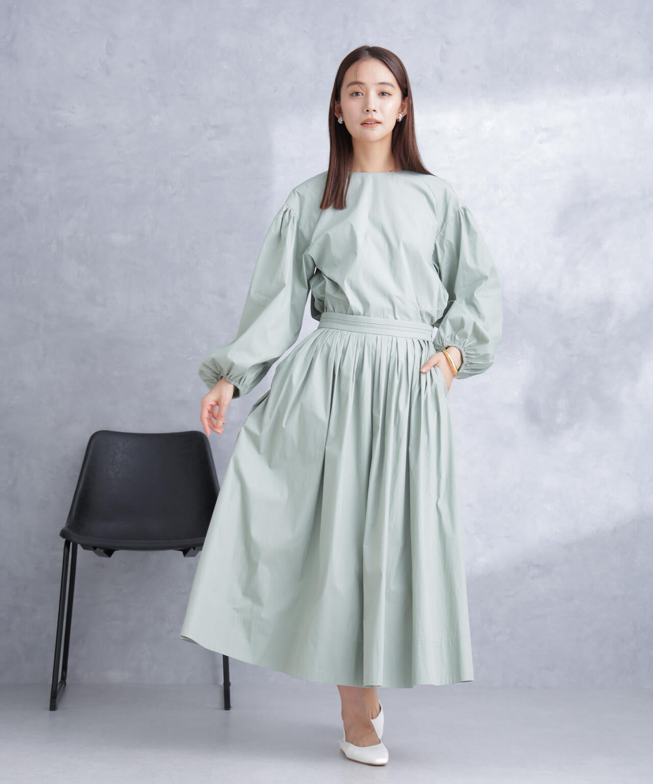 ランダムタックタフタスカート(セットアップ可) 6694130305