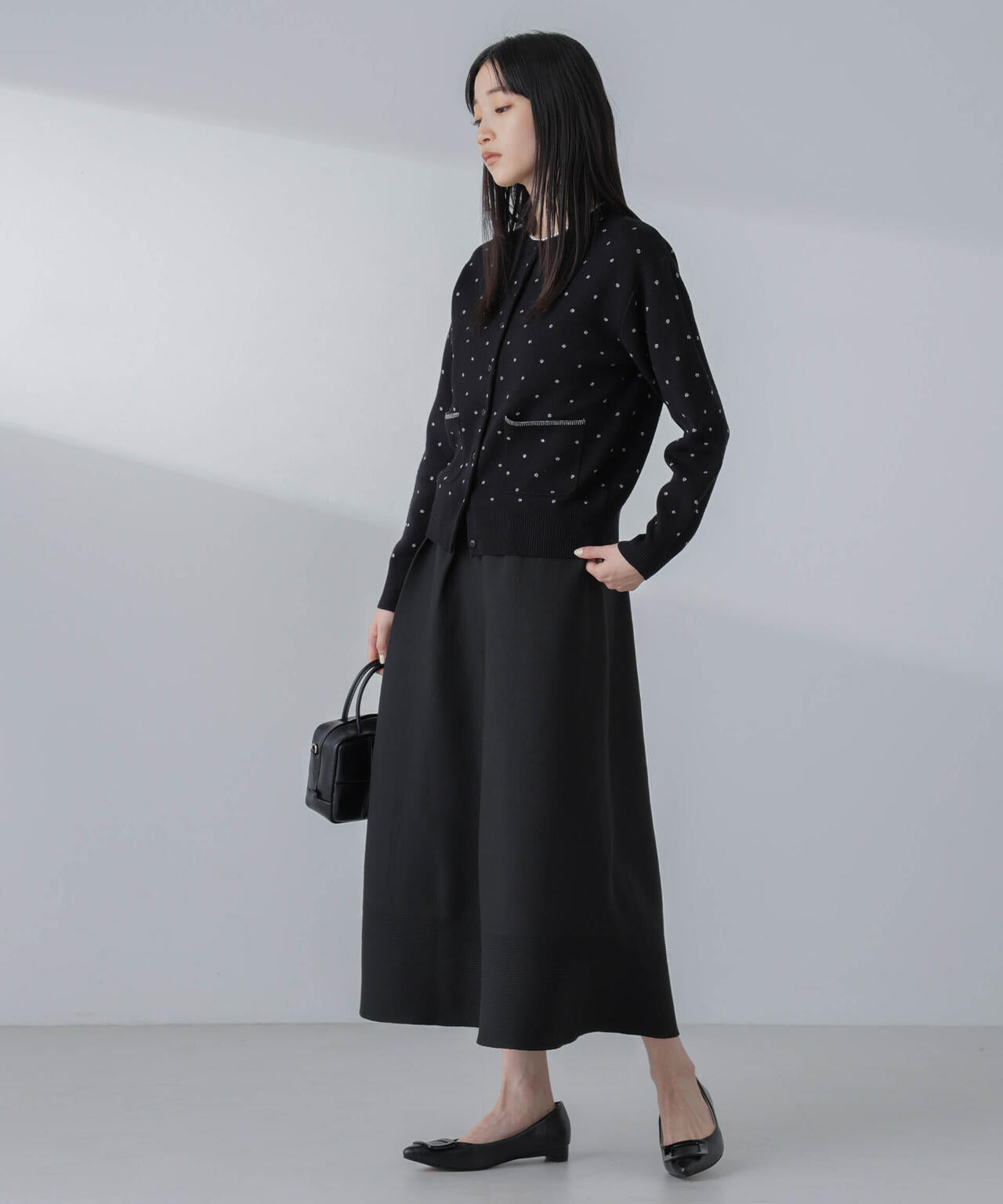 ギャザーフレアニットスカート(セットアップ可) 6694130308