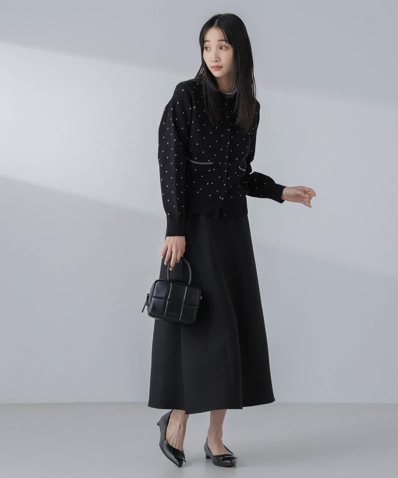 ギャザーフレアニットスカート(セットアップ可) 6694130308