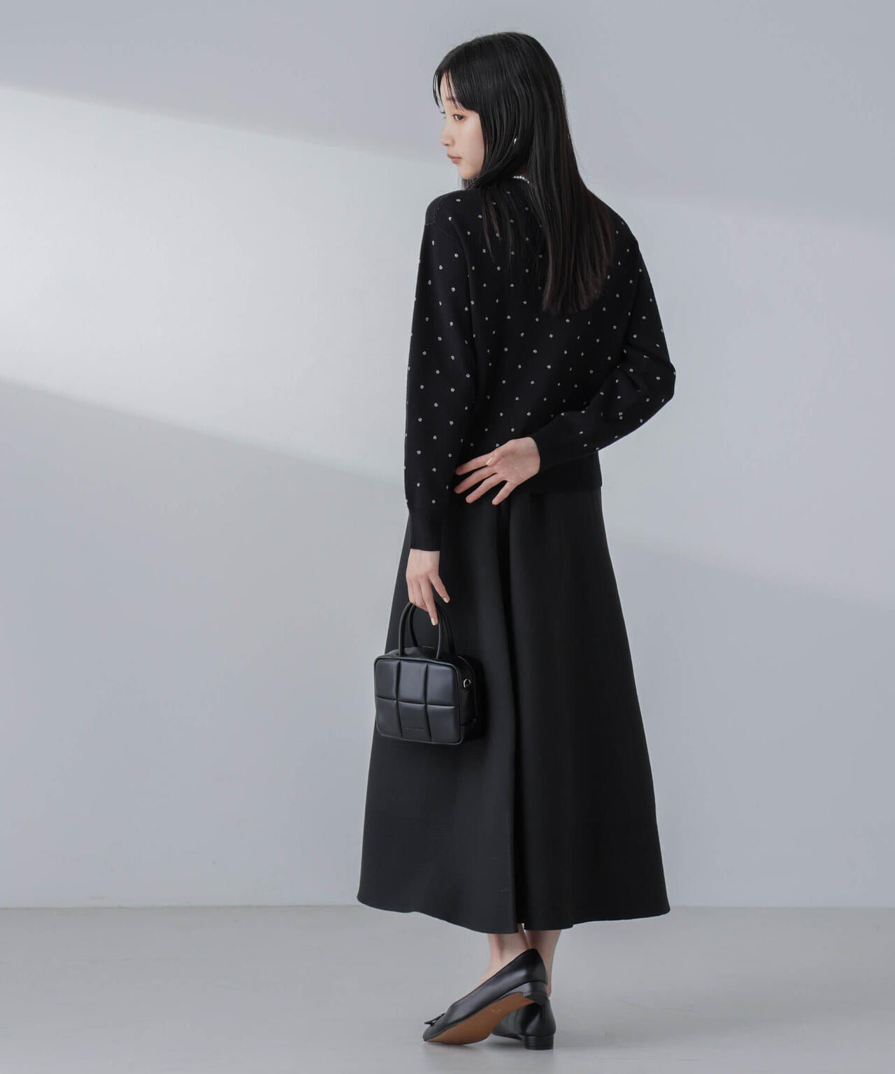 ギャザーフレアニットスカート(セットアップ可) 6694130308