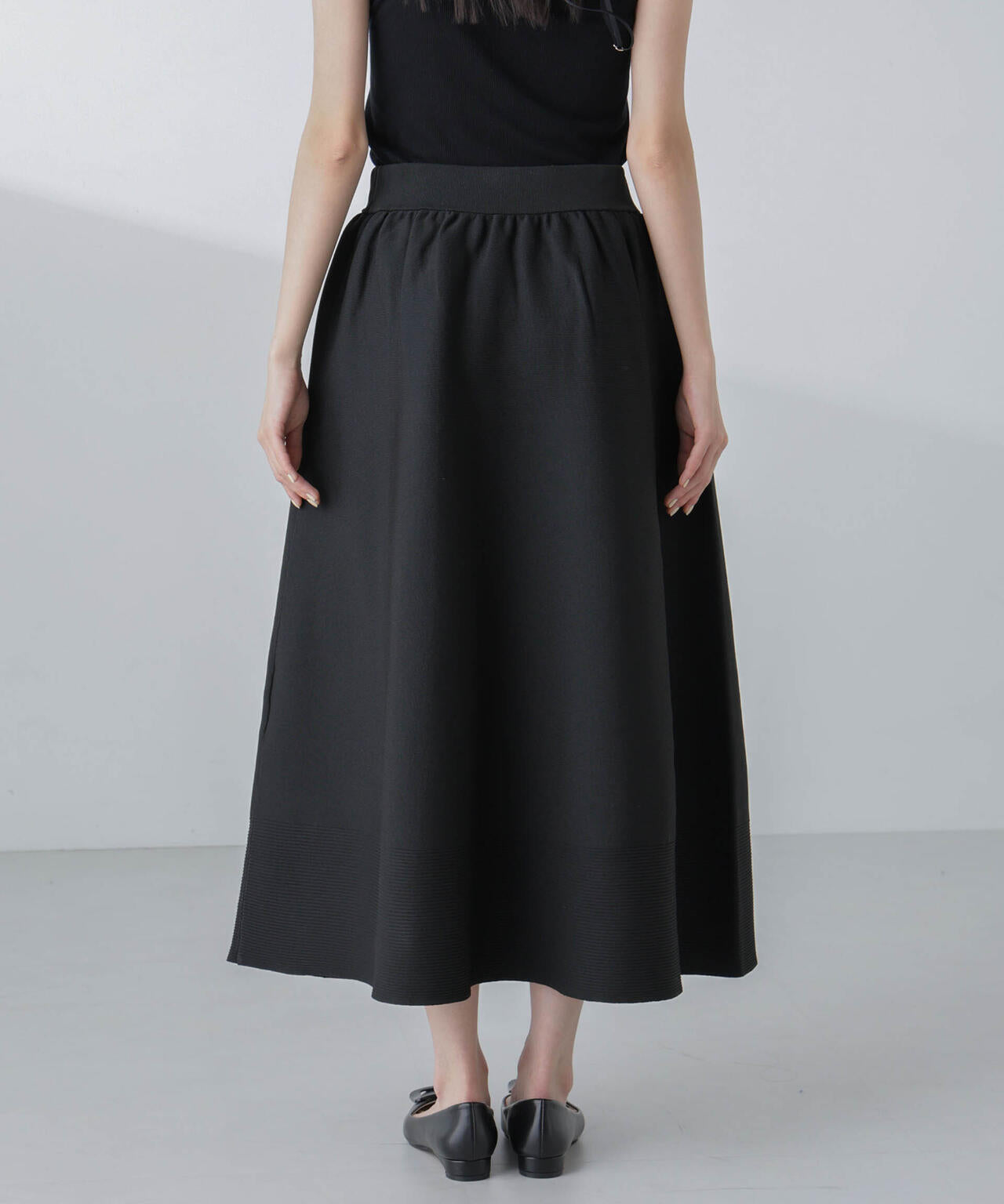 ギャザーフレアニットスカート(セットアップ可) 6694130308