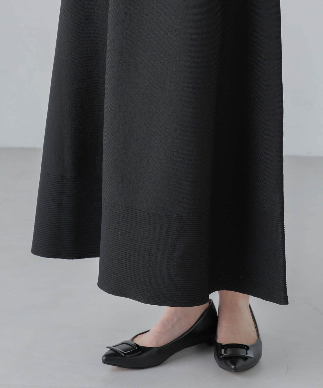 ギャザーフレアニットスカート(セットアップ可) 6694130308