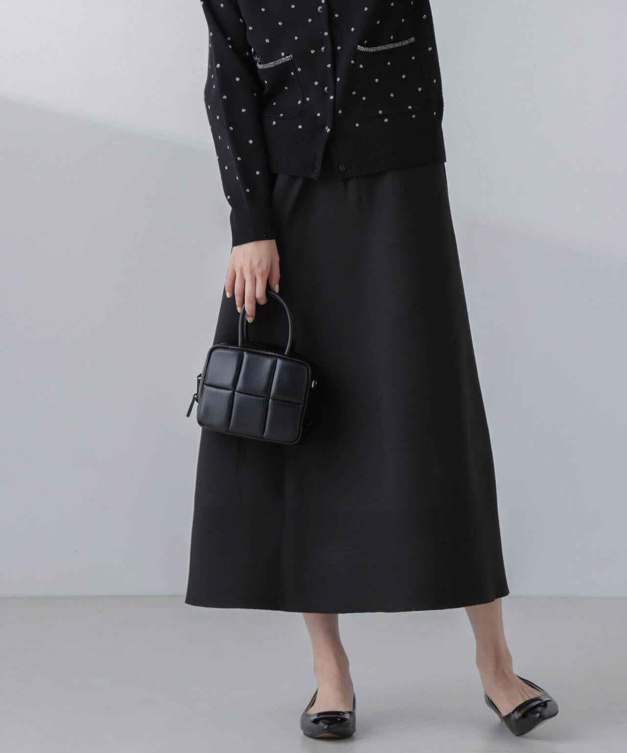 ギャザーフレアニットスカート(セットアップ可) 6694130308