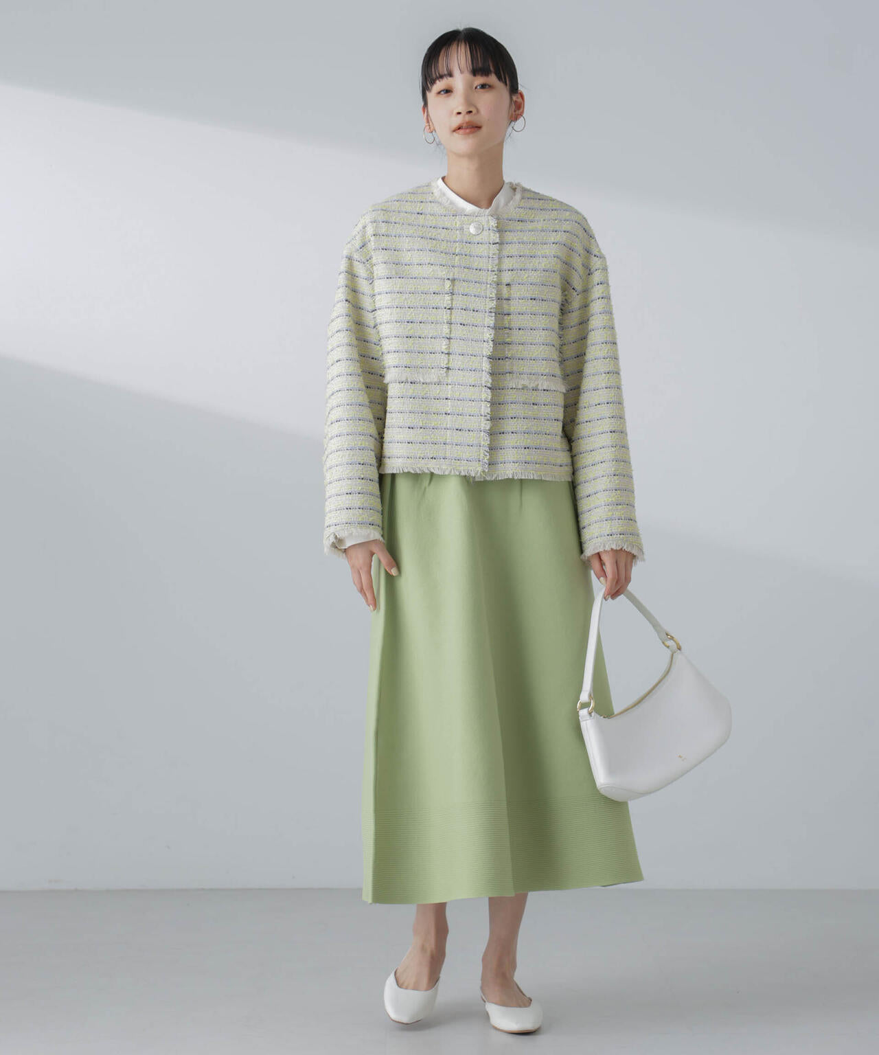 ギャザーフレアニットスカート(セットアップ可) 6694130308