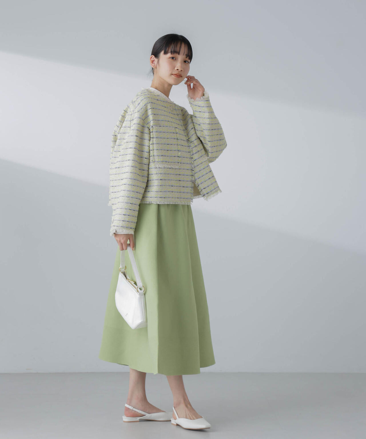 ギャザーフレアニットスカート(セットアップ可) 6694130308