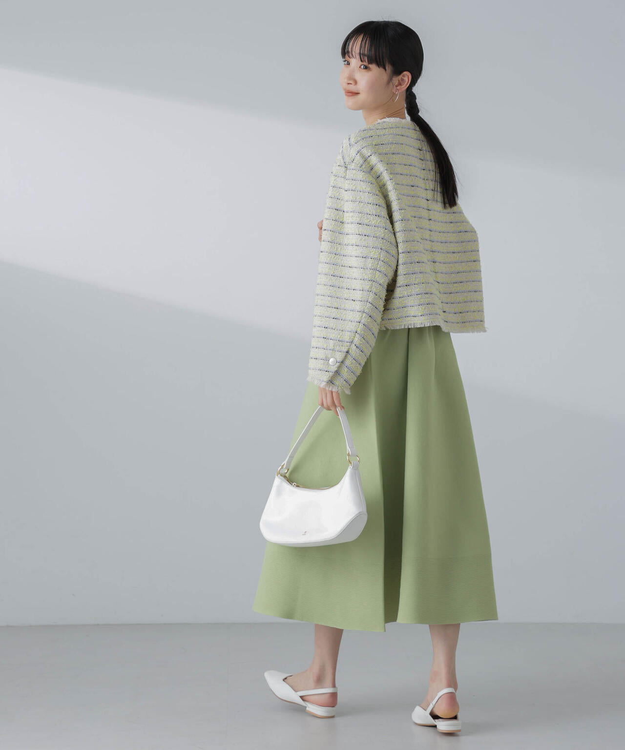 ギャザーフレアニットスカート(セットアップ可) 6694130308