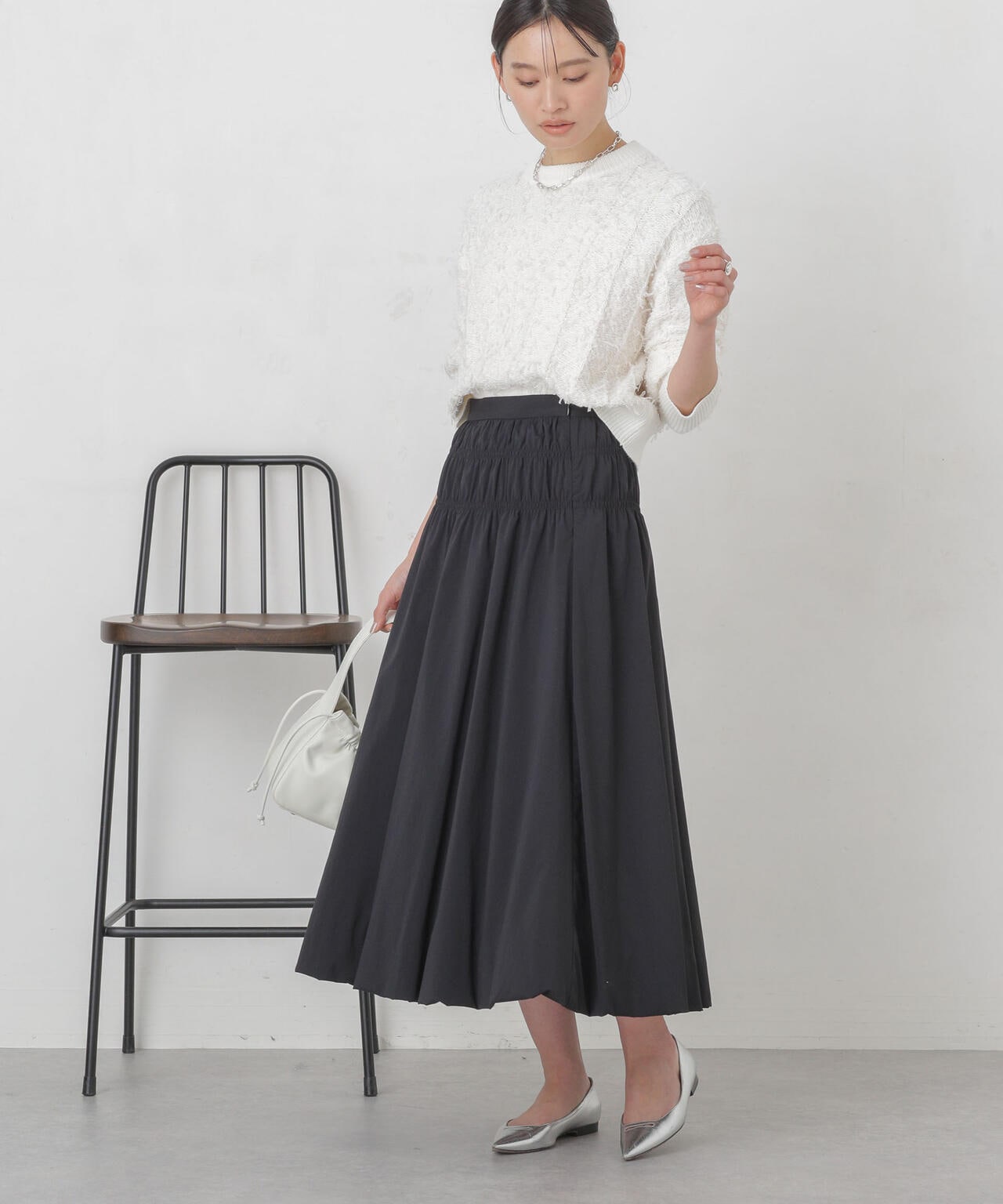 シャーリングギャザーバルーンスカート 6694130309