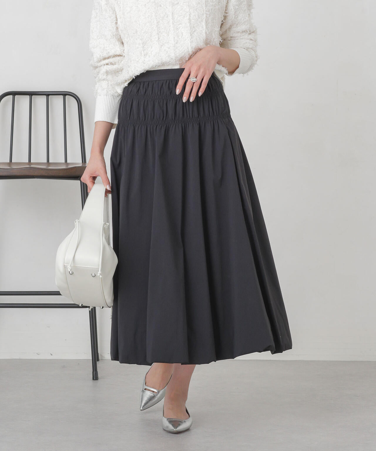 シャーリングギャザーバルーンスカート 6694130309