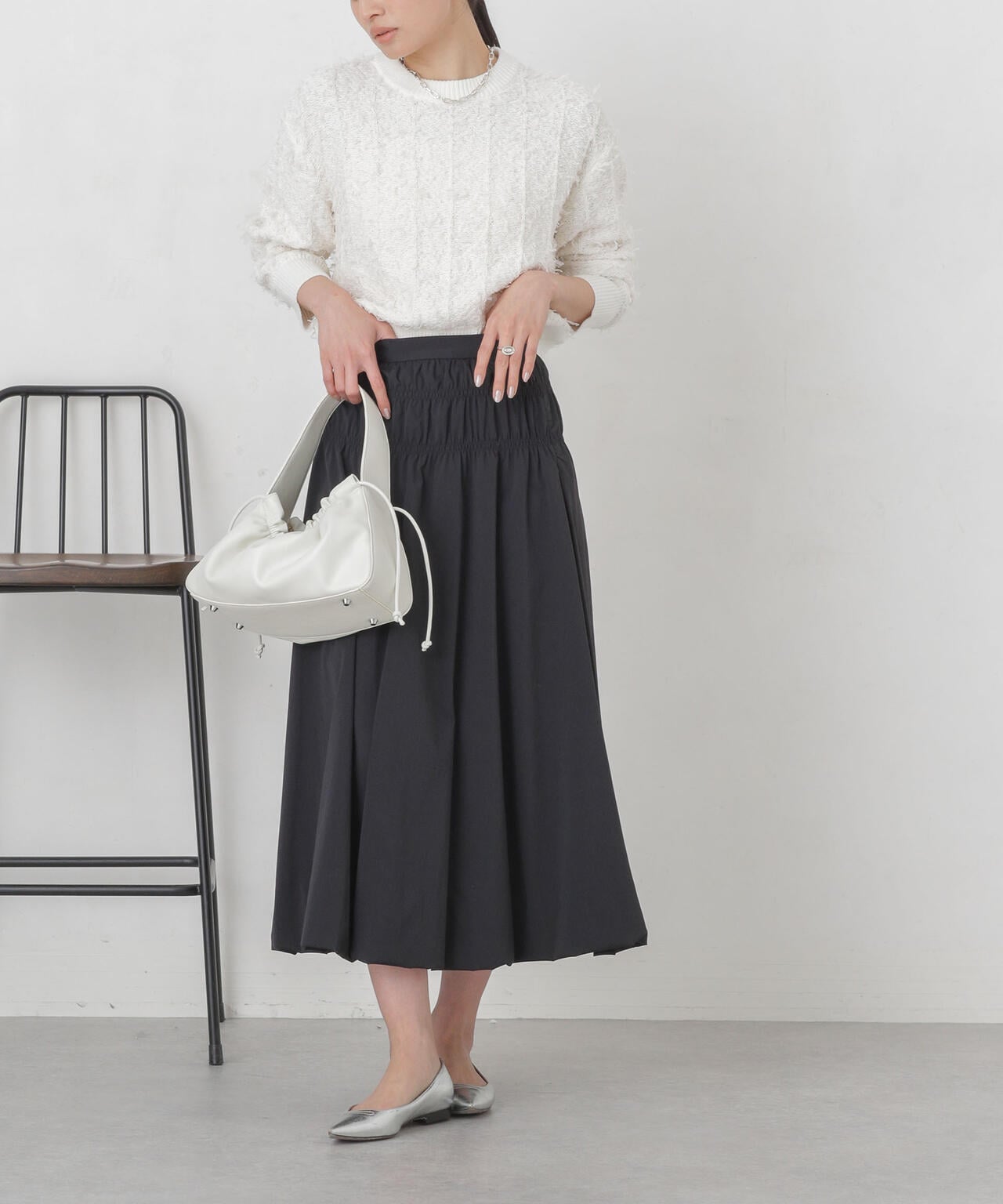 シャーリングギャザーバルーンスカート 6694130309