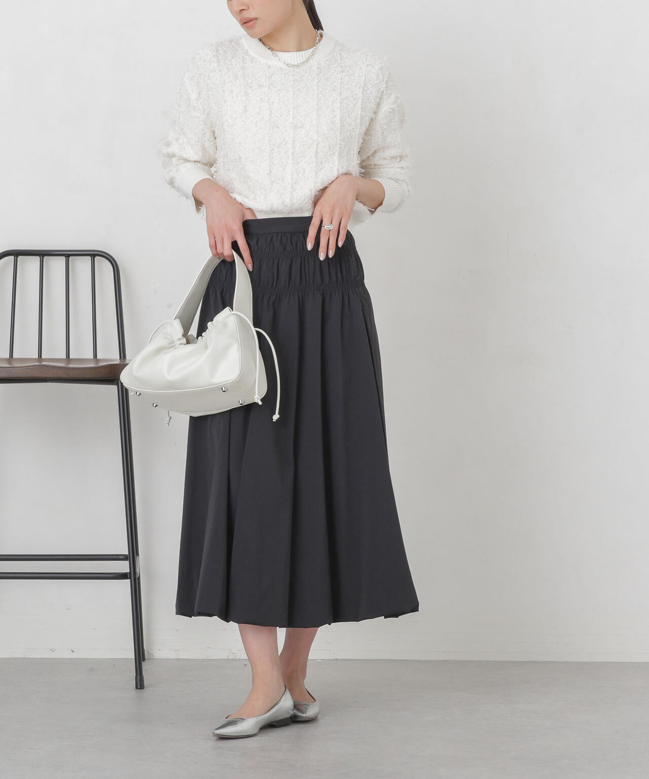 シャーリングギャザーバルーンスカート 6694130309