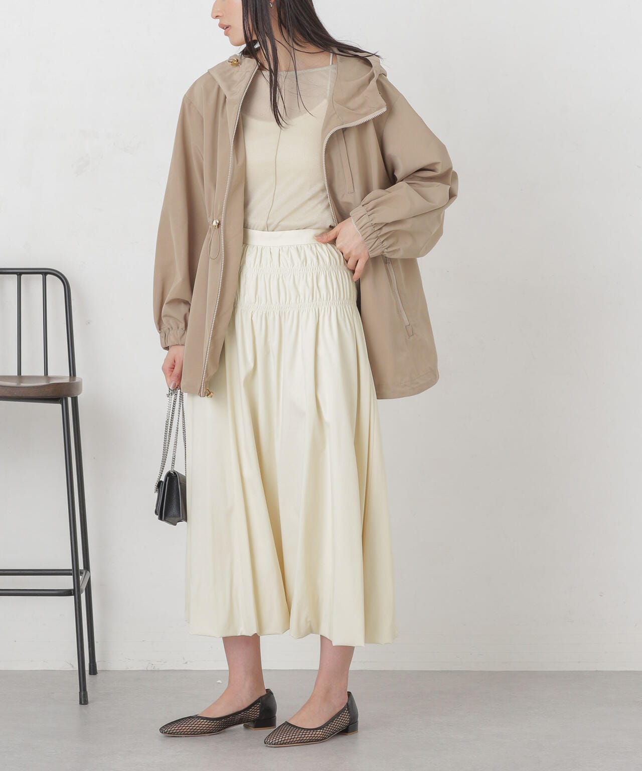 シャーリングギャザーバルーンスカート 6694130309