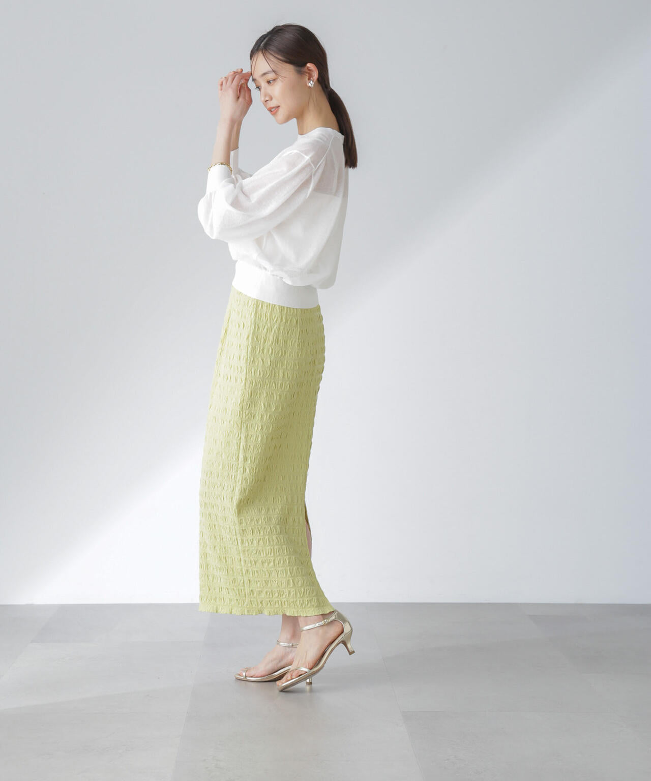 フクレシャーリングタイトスカート(セットアップ可) 6694130312