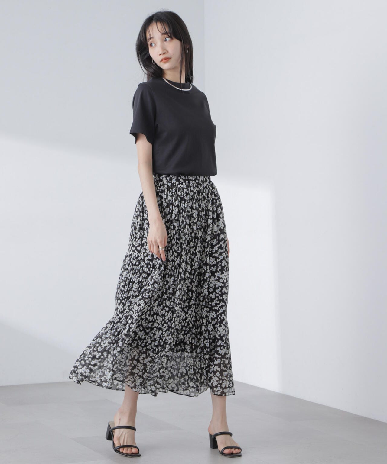 小花柄マジョリカプリーツスカート 6694130313