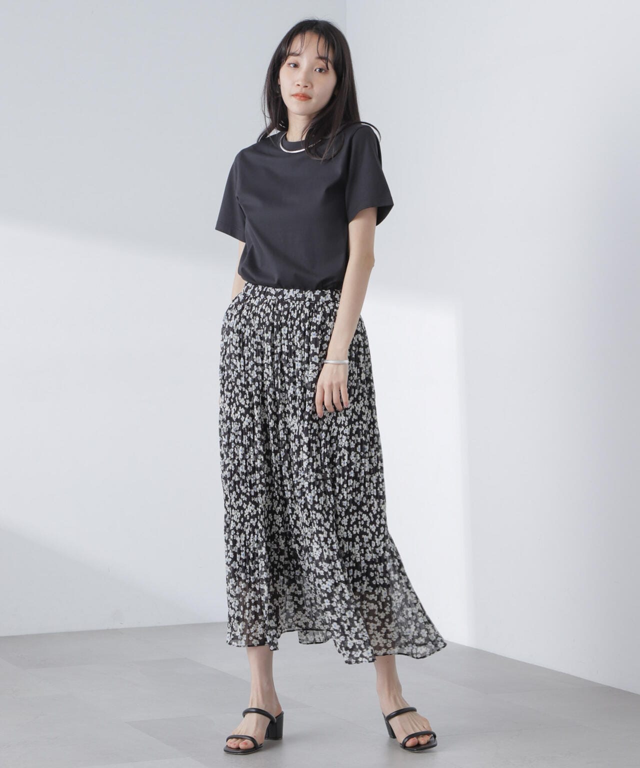 小花柄マジョリカプリーツスカート 6694130313