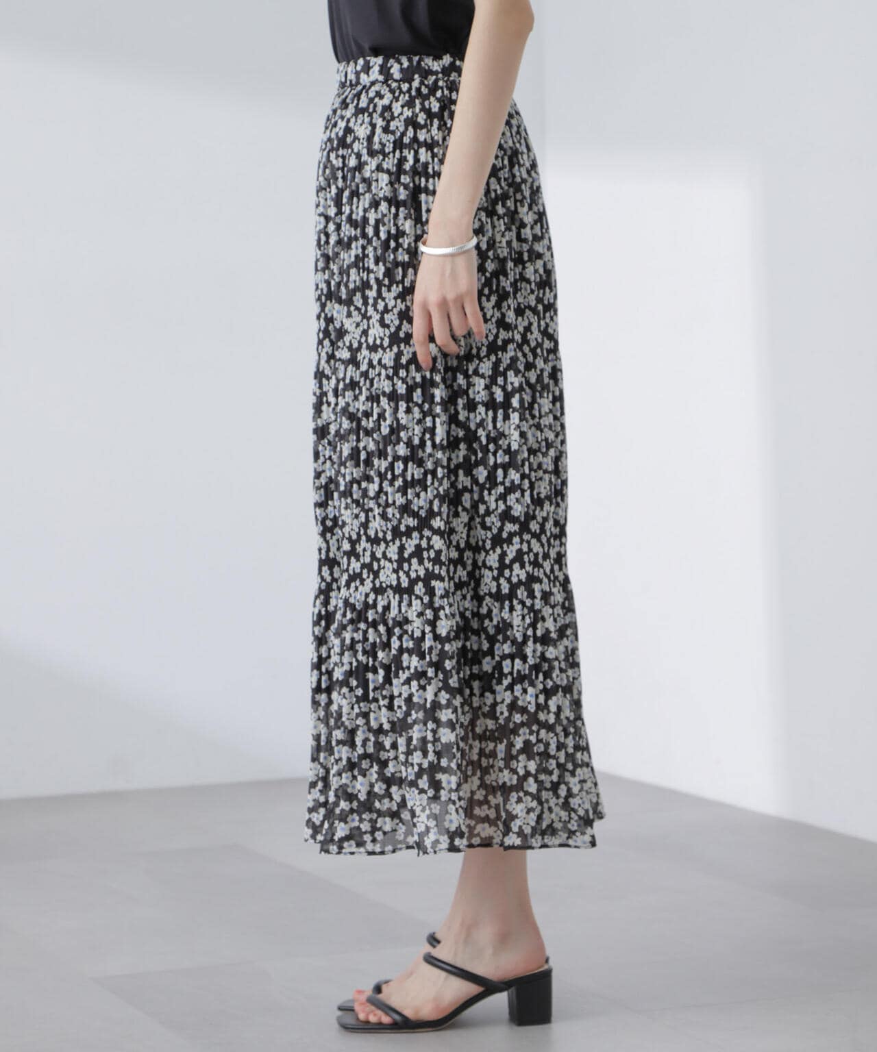 小花柄マジョリカプリーツスカート 6694130313