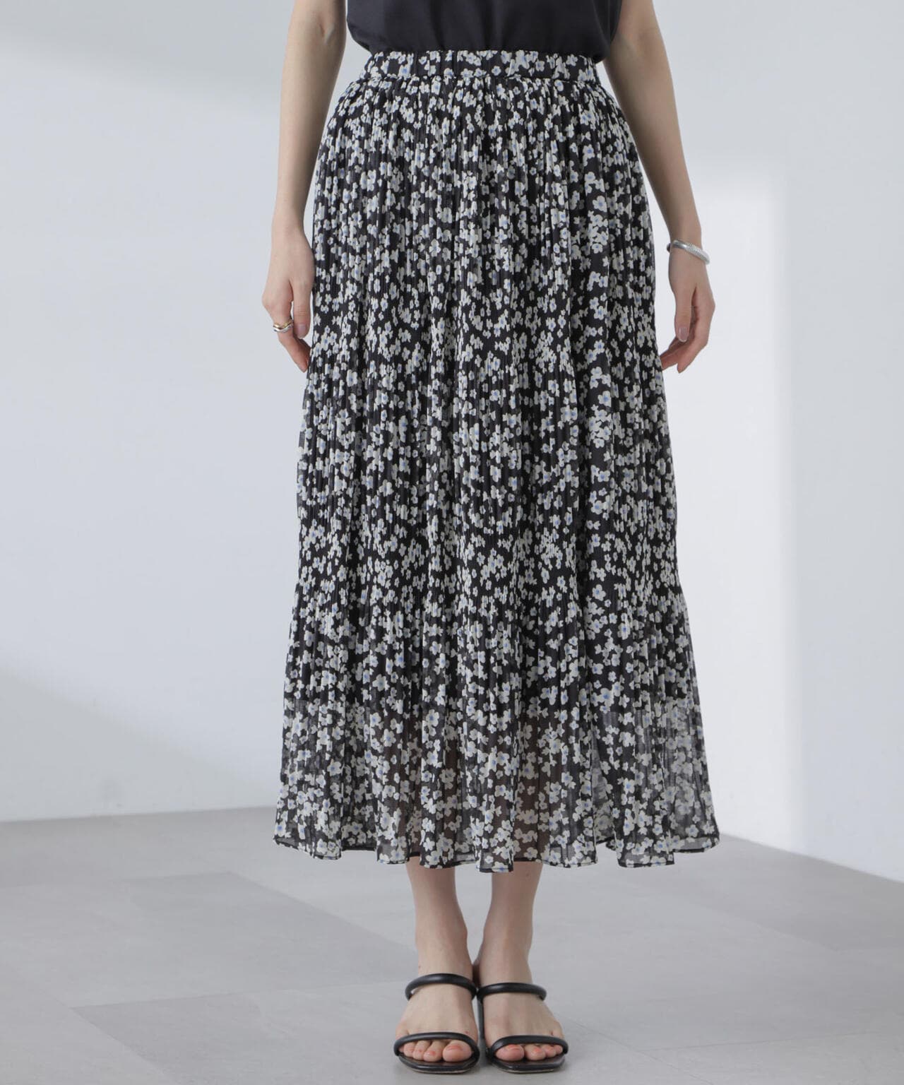 小花柄マジョリカプリーツスカート 6694130313