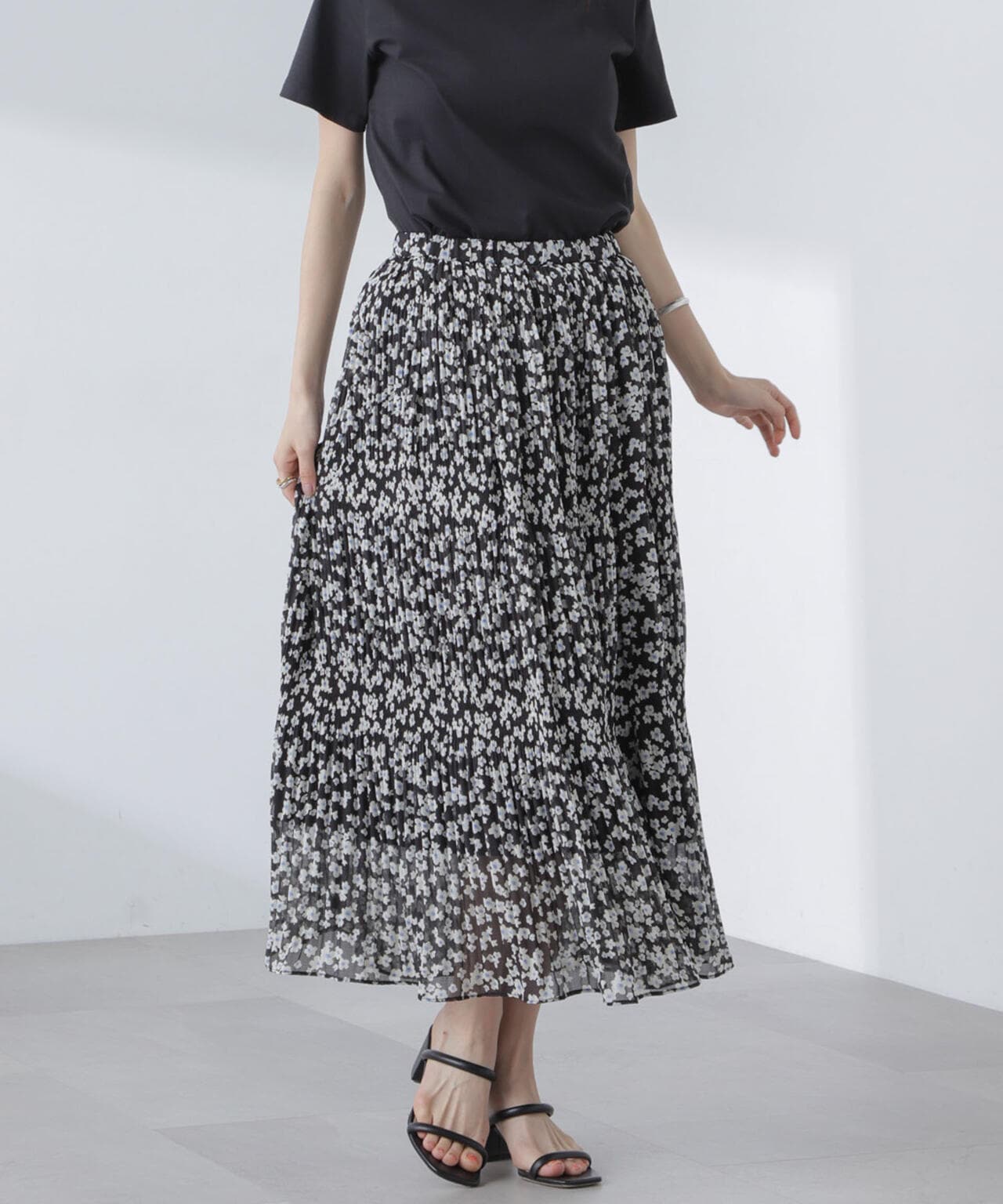 小花柄マジョリカプリーツスカート 6694130313