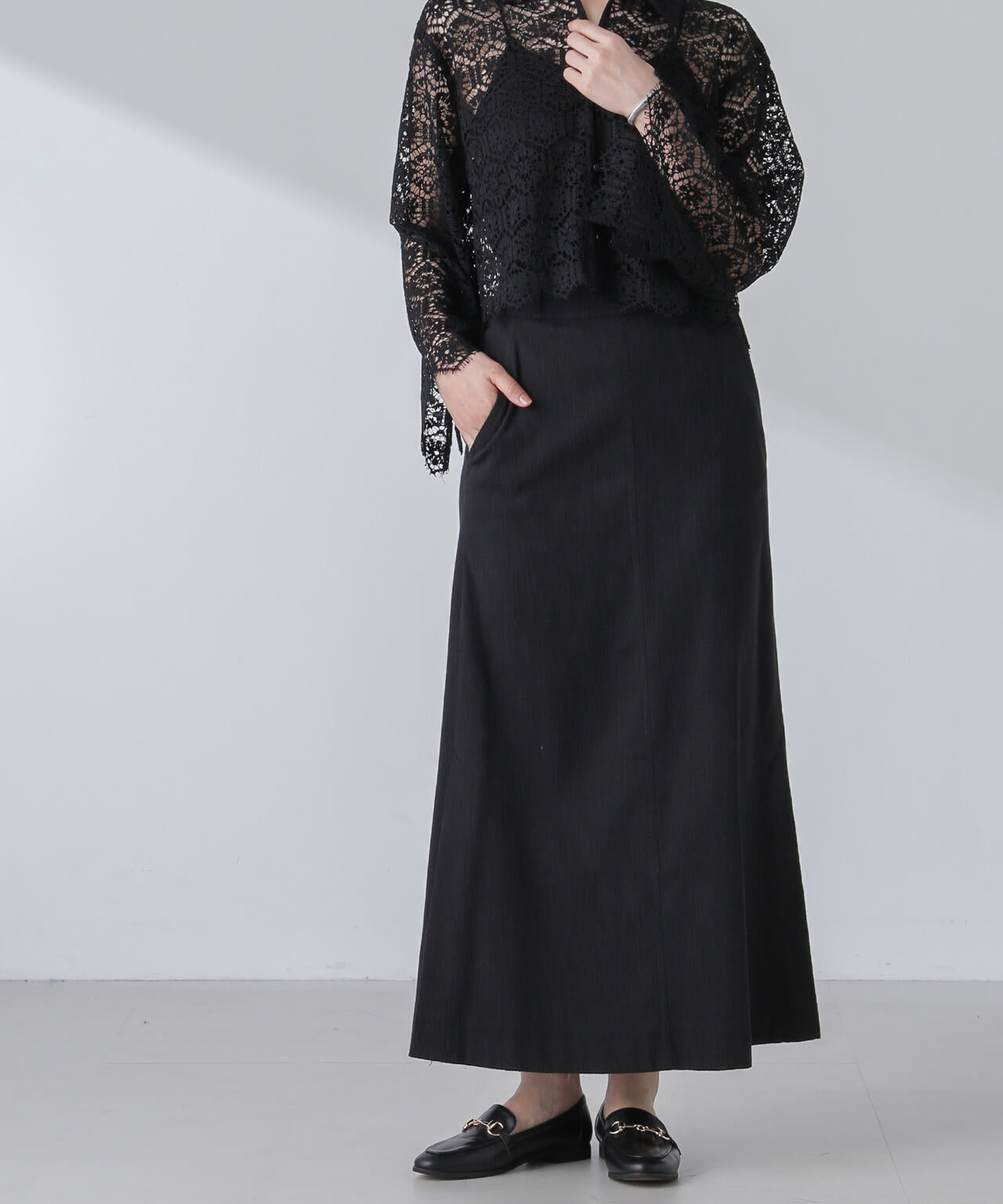 スラブメランジマキシスカート(セットアップ可) 6694130314