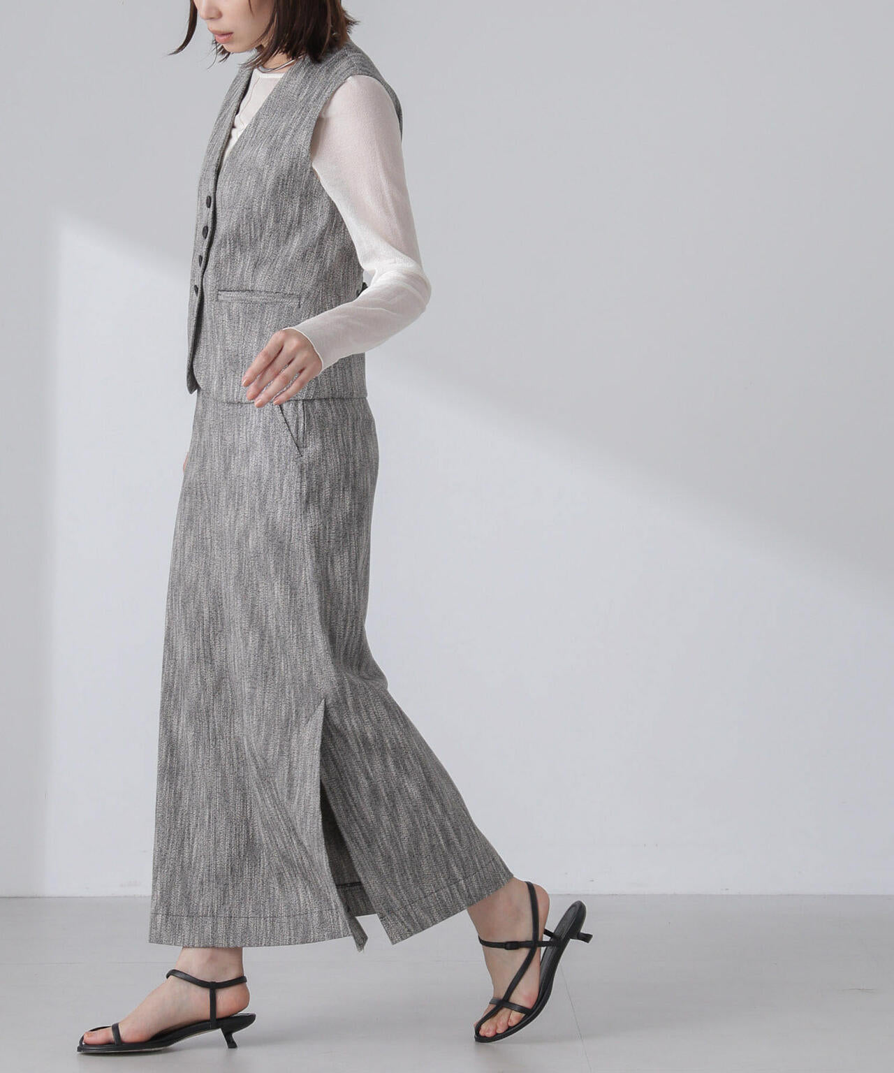 スラブメランジマキシスカート(セットアップ可) 6694130314