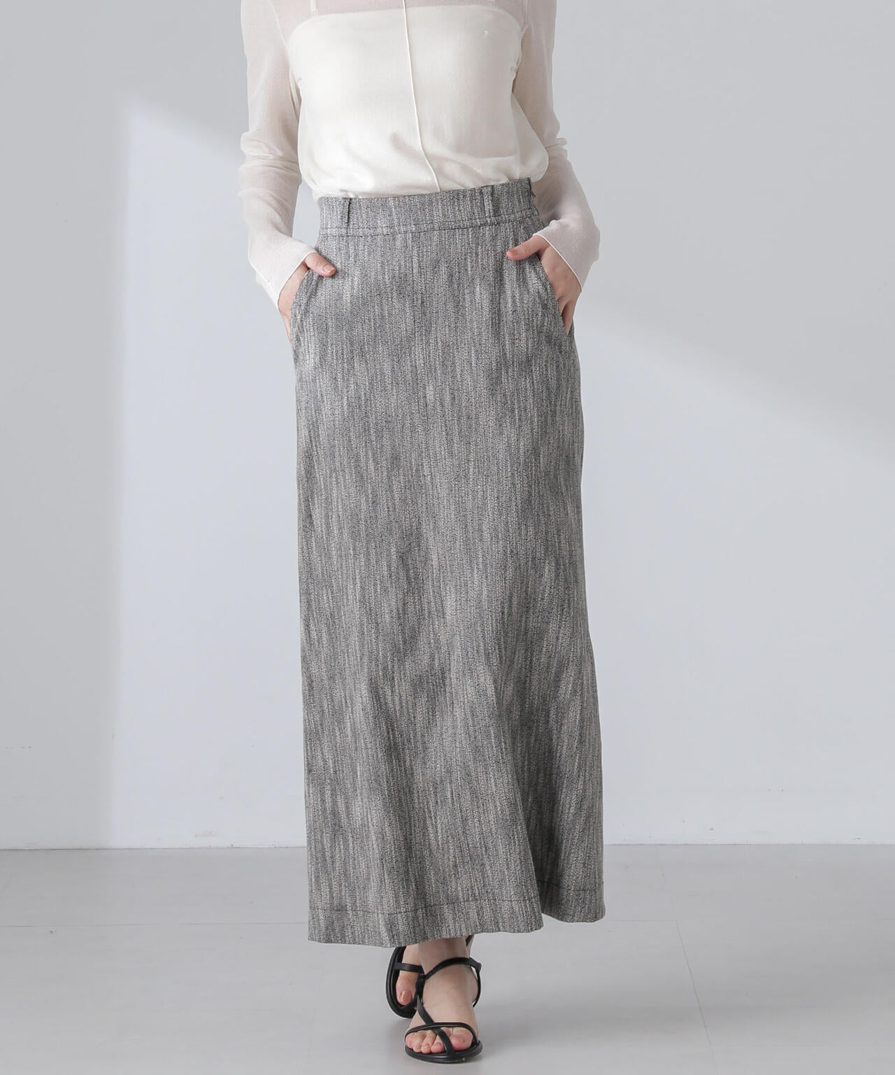 スラブメランジマキシスカート(セットアップ可) 6694130314