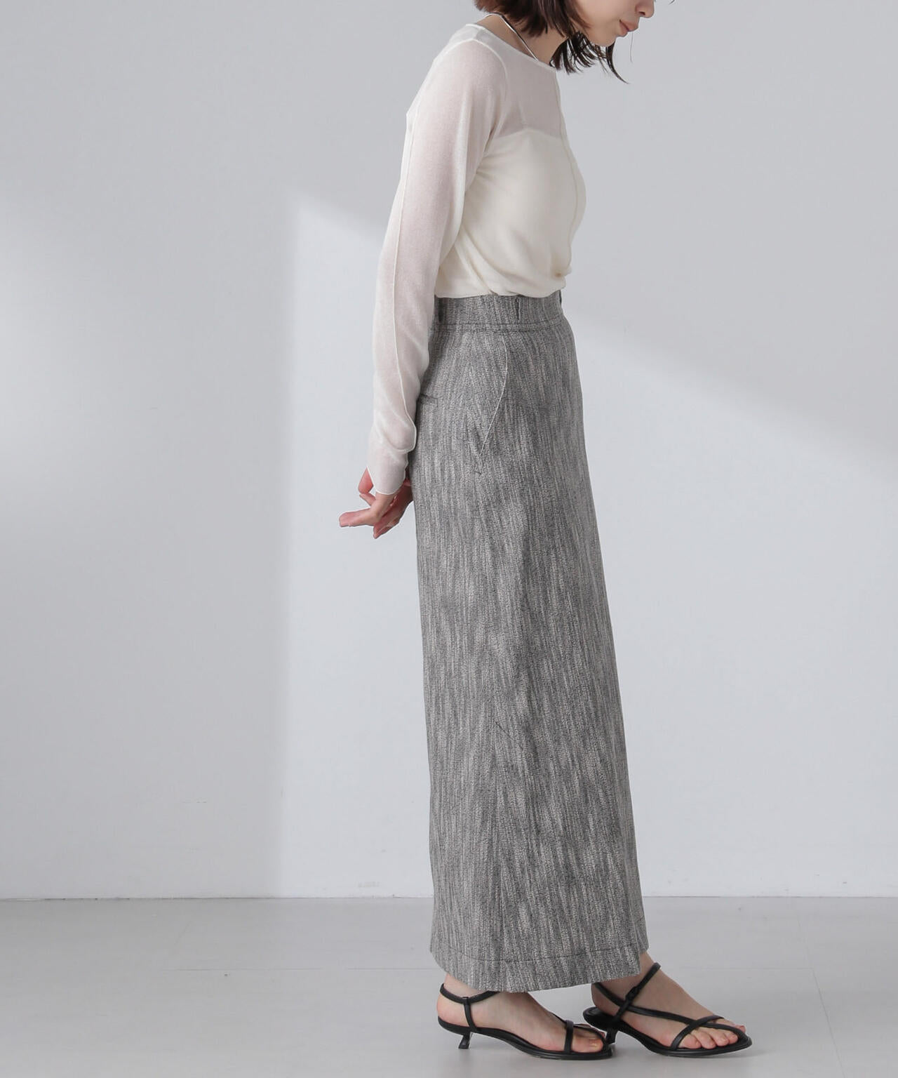 スラブメランジマキシスカート(セットアップ可) 6694130314