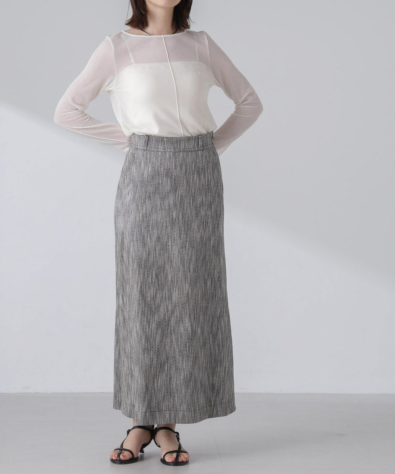 スラブメランジマキシスカート(セットアップ可) 6694130314