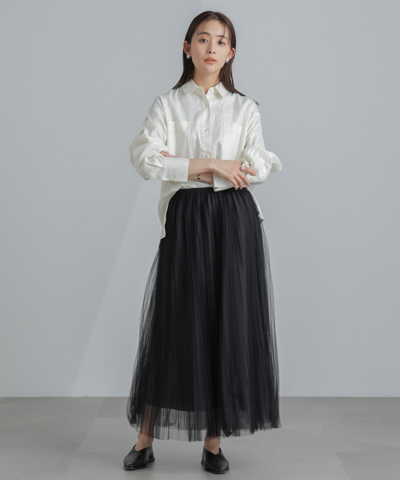 プリーツチュールスカート 6694130319
