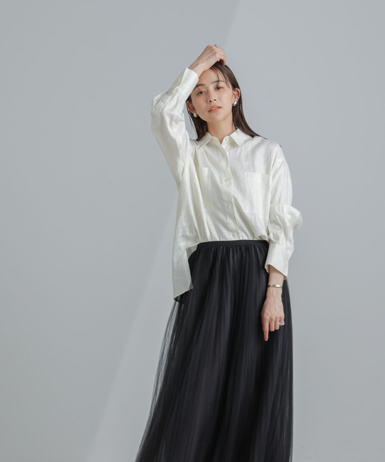 プリーツチュールスカート 6694130319