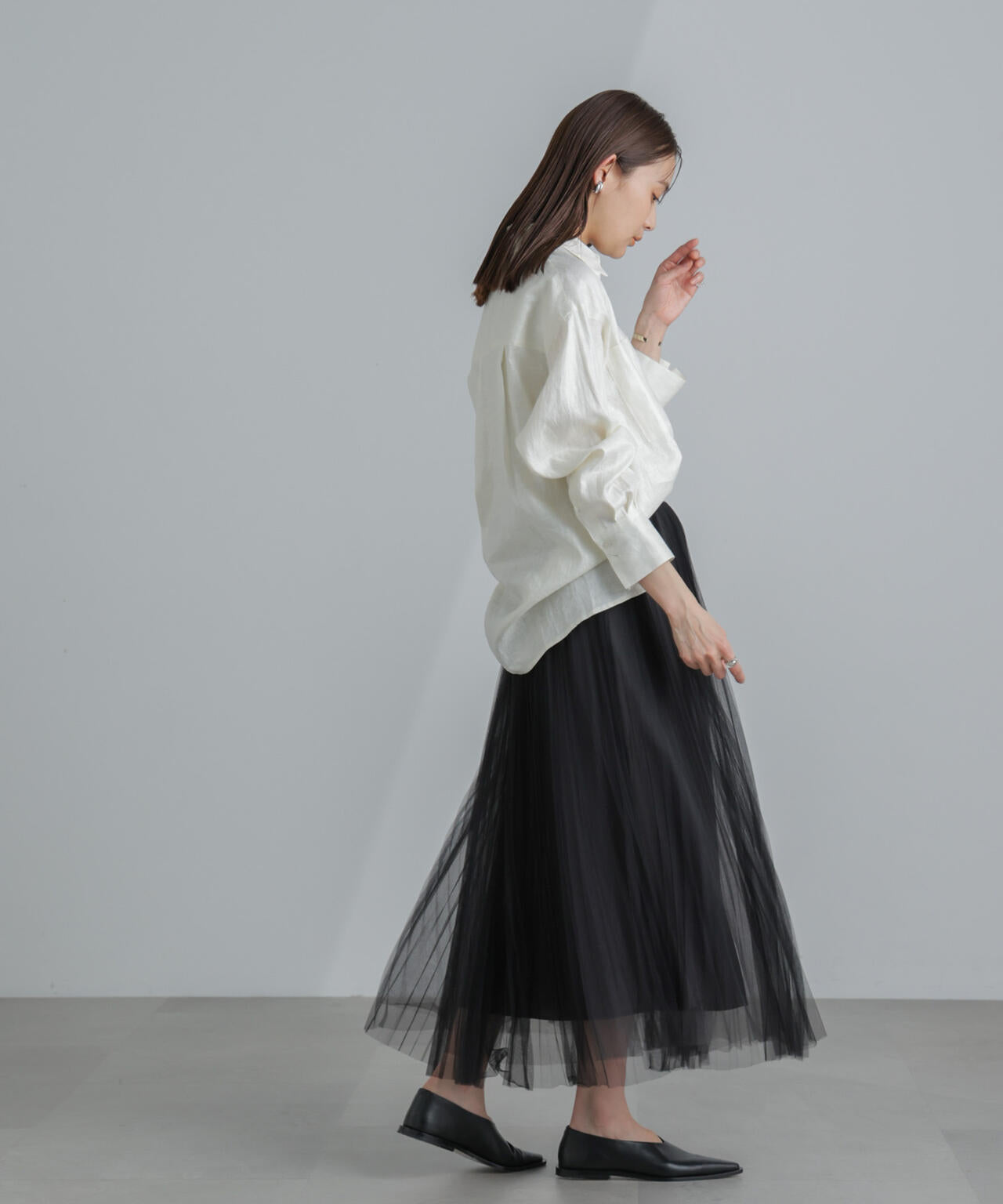 プリーツチュールスカート 6694130319