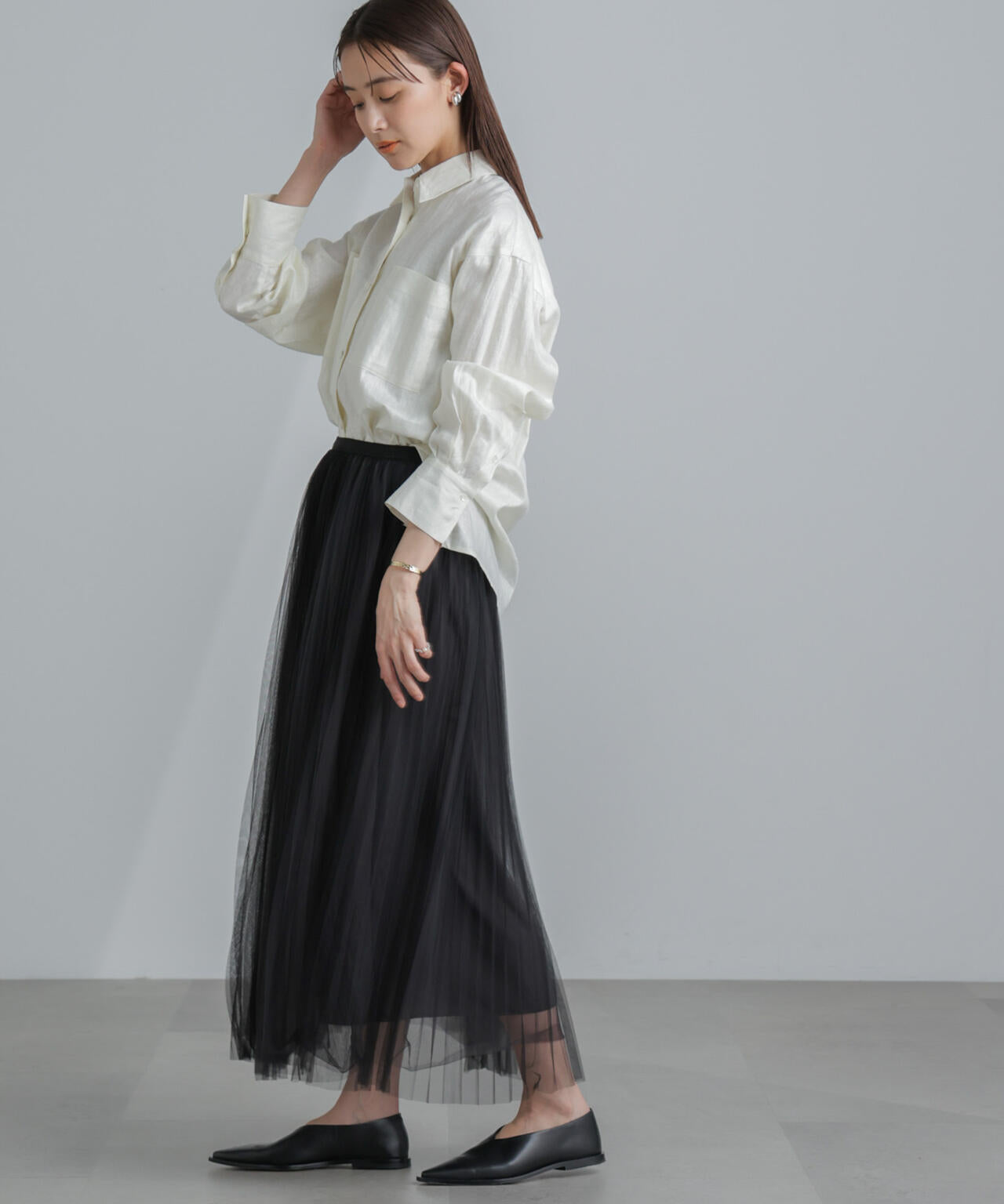 プリーツチュールスカート 6694130319