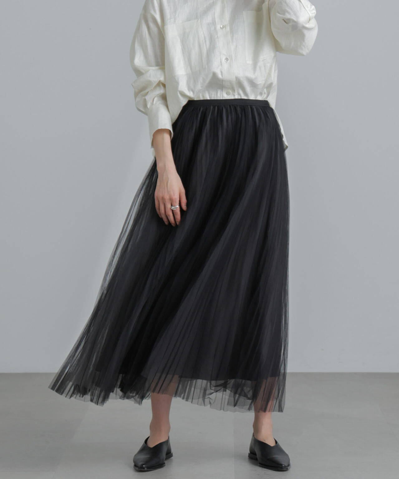 プリーツチュールスカート 6694130319
