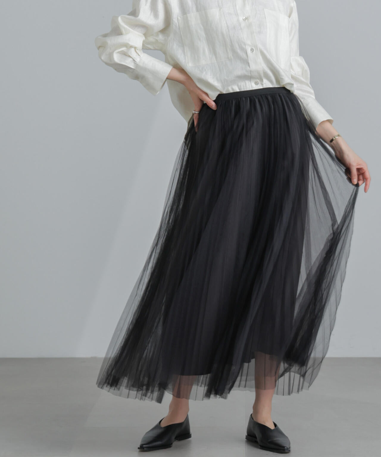 プリーツチュールスカート 6694130319