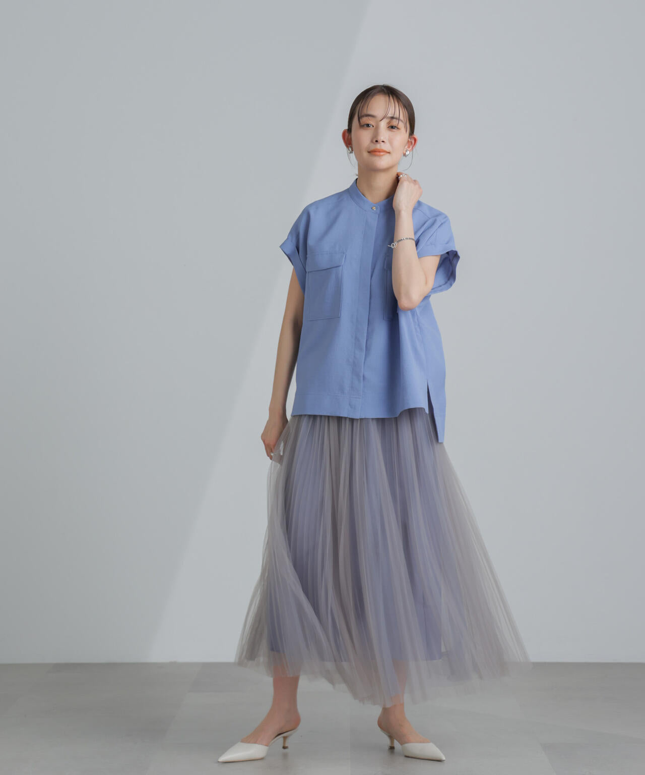 プリーツチュールスカート 6694130319