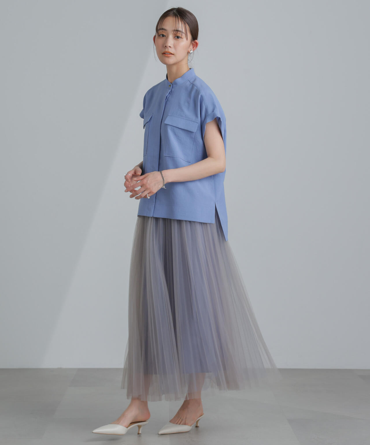 プリーツチュールスカート 6694130319