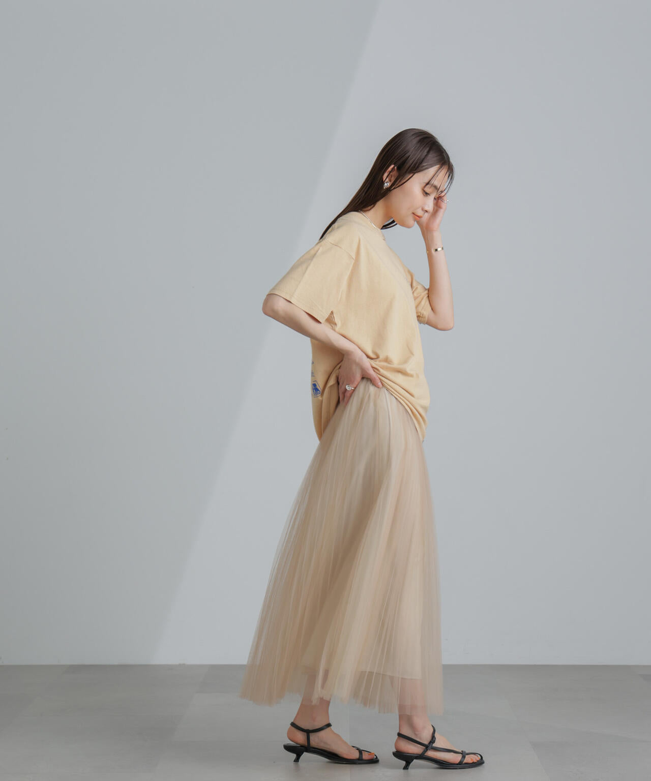 プリーツチュールスカート 6694130319