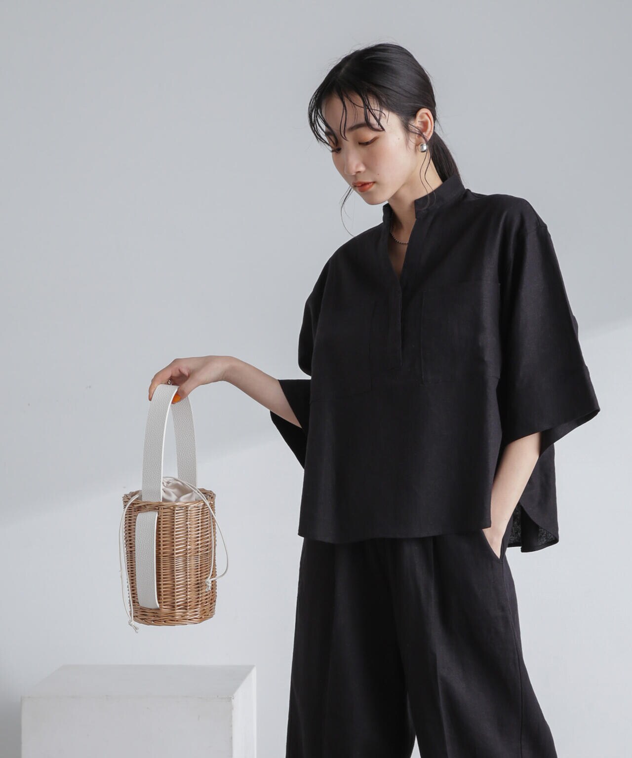 巾着バスケットかごバッグ 6694132301