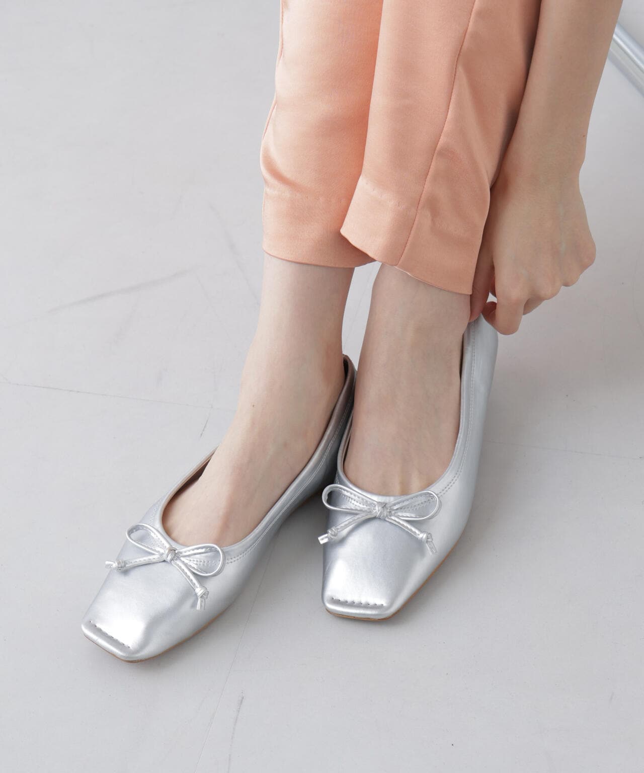 ステッチトゥバレエシューズ 6694133301