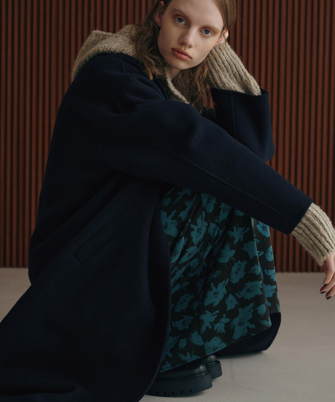 PURE LAMBS リバーロングコート 6694211301