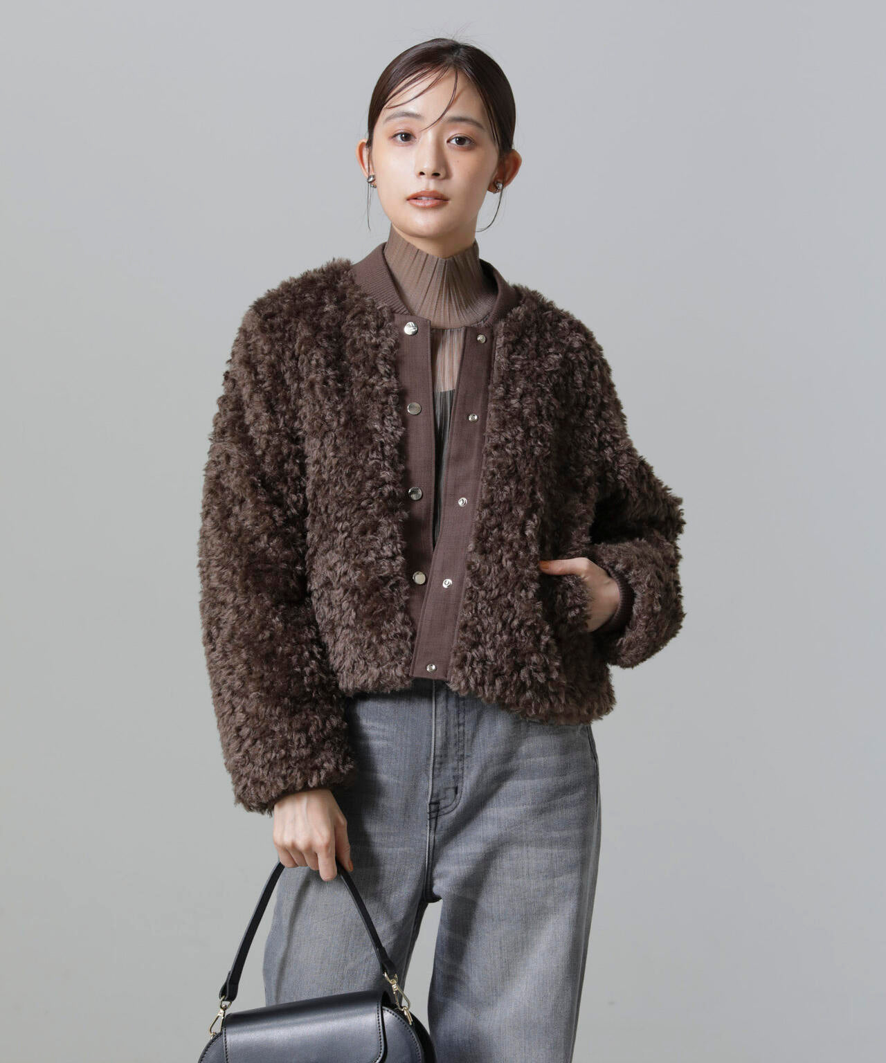 カーリーファーショートブルゾン 6694212300