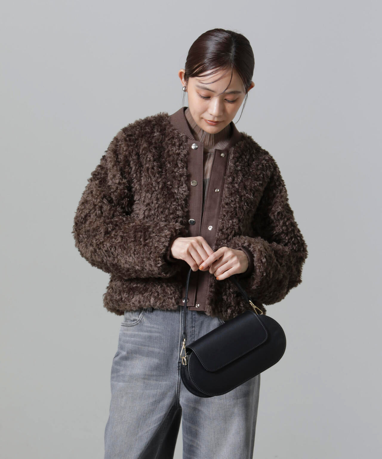 カーリーファーショートブルゾン 6694212300