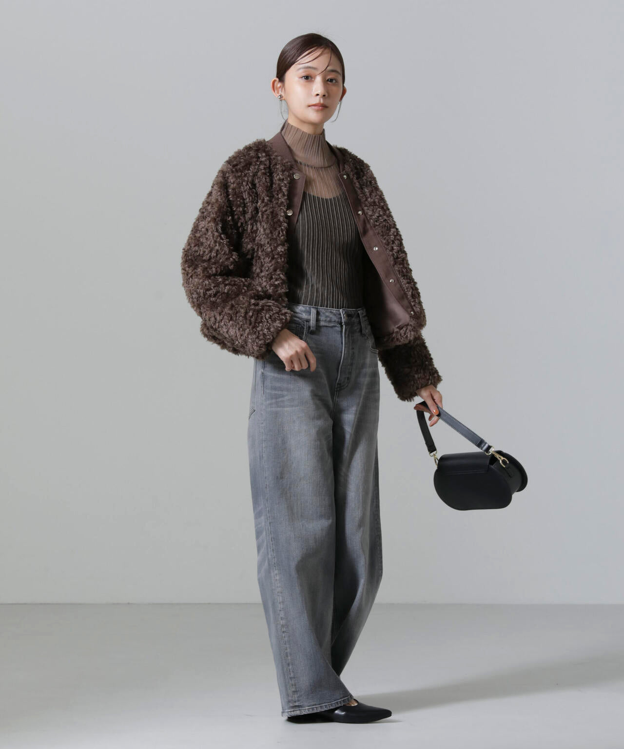 カーリーファーショートブルゾン 6694212300