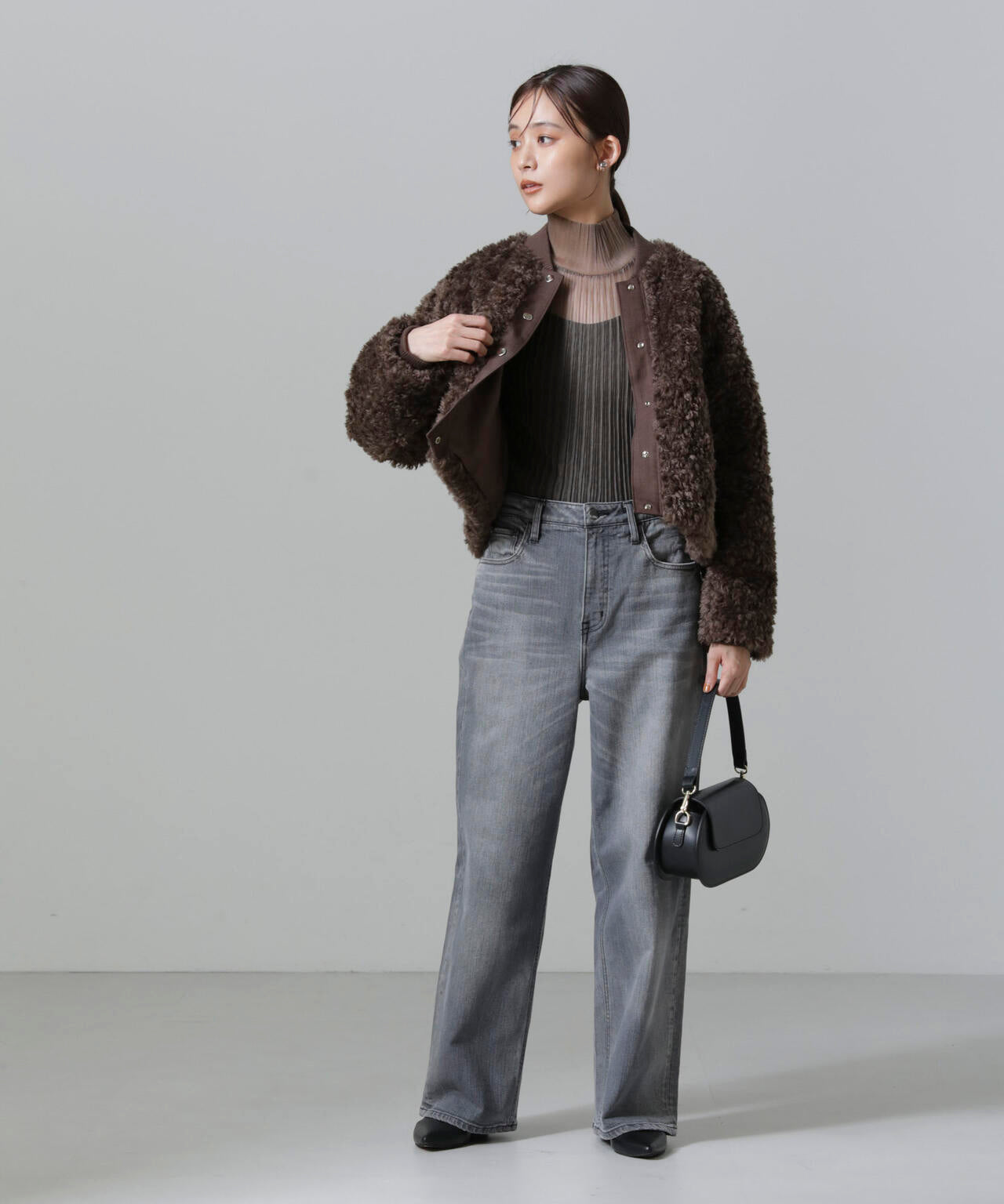 カーリーファーショートブルゾン 6694212300