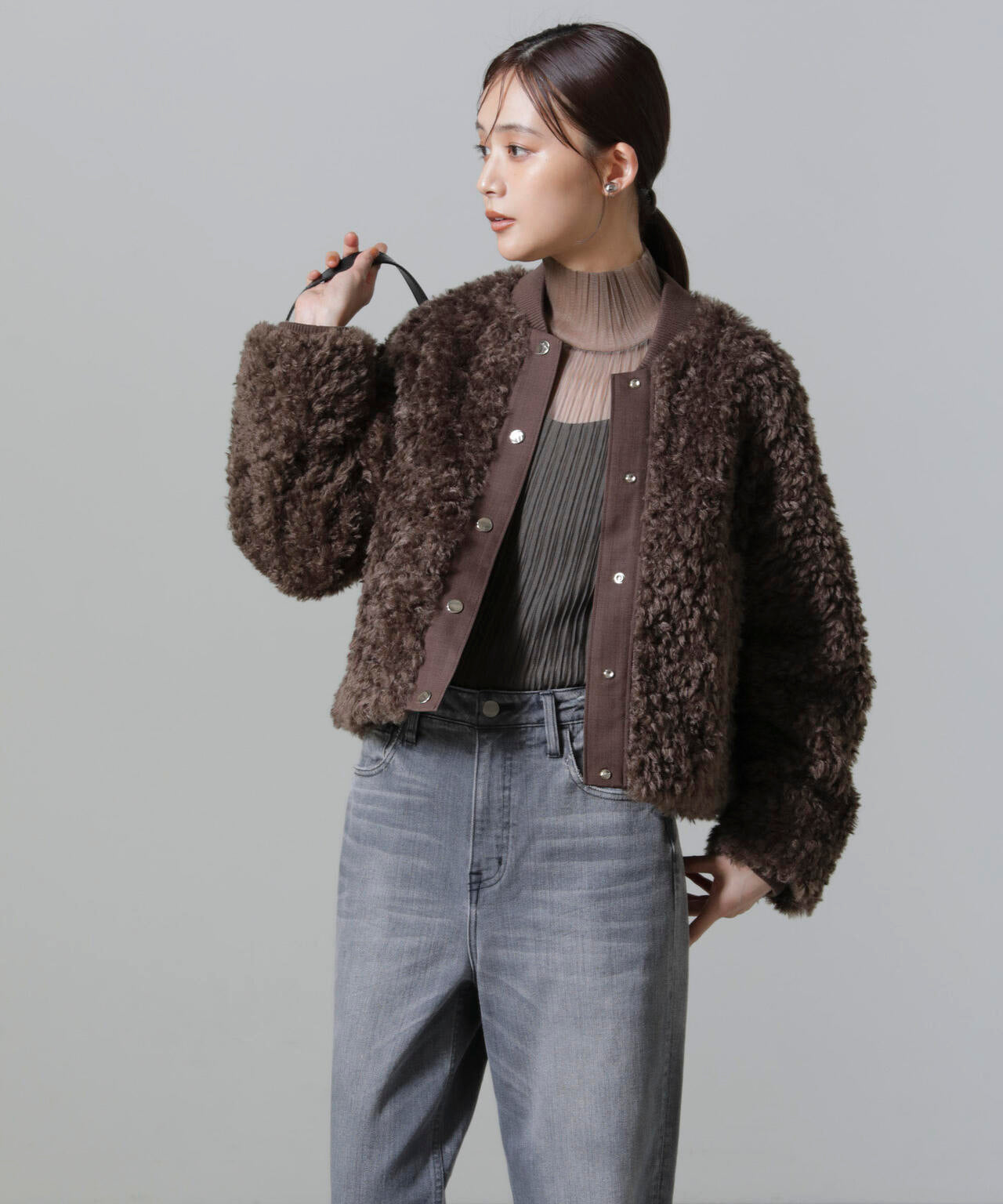 カーリーファーショートブルゾン 6694212300