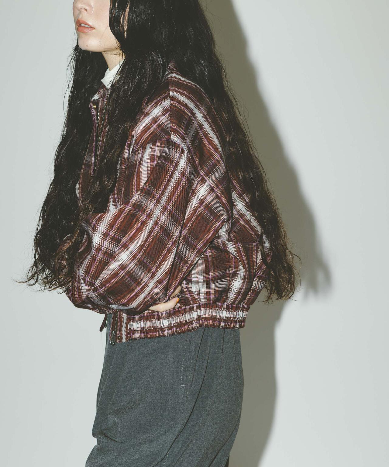 チェックショートブルゾン 6694212301