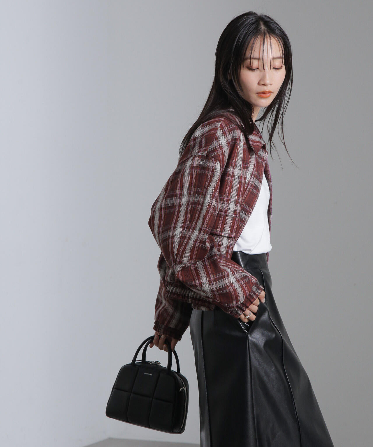 チェックショートブルゾン 6694212301